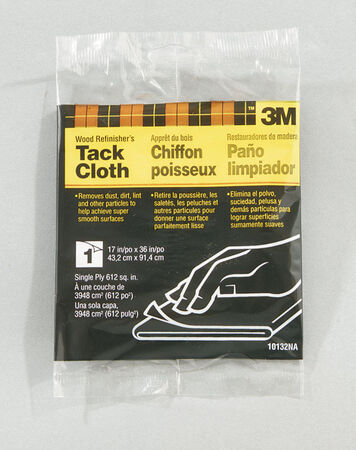 3M Wood Refinisher's Tack Cloth 17 in. L x 36 in. W Woven Synthetic Fiber