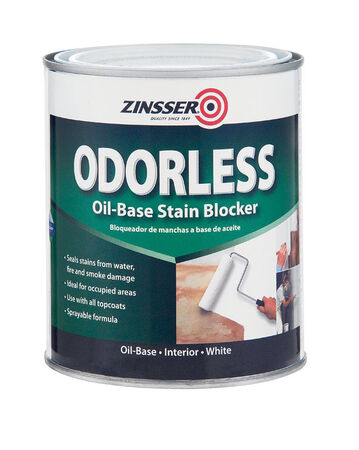 Zinsser Odorless Oil-Based Interior Primer 1 qt. White Flat