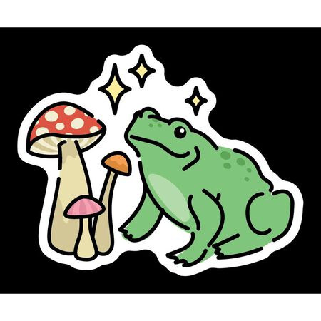 Sticker Northwest Mushroom Frog Vinyl Sticker