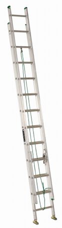 24 ft Louisville AE4224PG Aluminum Extension Ladder, Type II, 225 lb Load Capacity