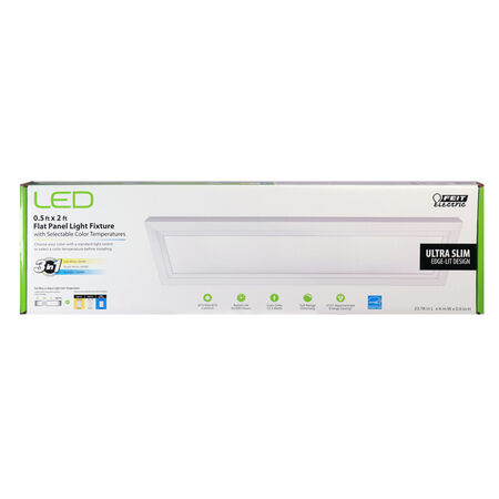 Feit Electric 0.9 in. H X 6 in. W X 24 in. L White LED Flat Panel Light Fixture