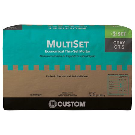 Custom Building Products MultiSet Gray Thin-Set Mortar 50 lb