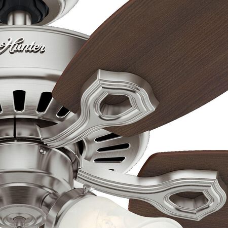 Hunter 42 in. Indoor Brushed Nickel Builder Small Room Ceiling Fan with Light Kit