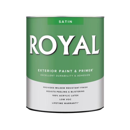 Royal Satin High Hiding White Paint Exterior 1 qt