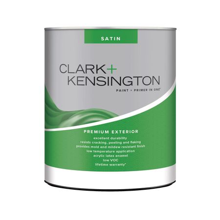 Clark+Kensington Satin Designer White House & Trim Paint & Primer Exterior 1 qt