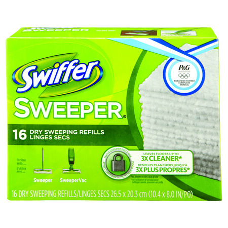 Swiffer Sweeper 10.4 in. W X 8 in. L Dry Cloth Mop Pad 16 pk