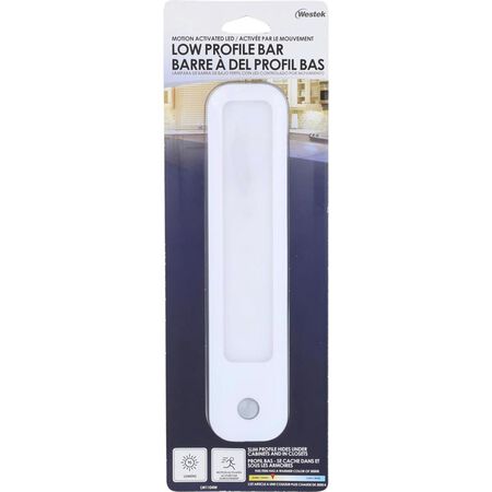 Westek 8.5 in. L White Battery Powered LED Motion Light Bar 95 lm