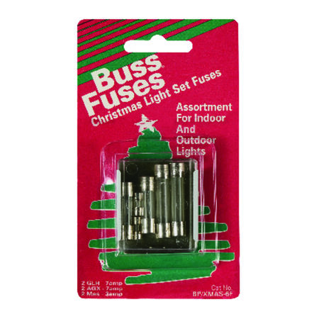 Bussmann 3 & 7 amps Christmas Fuse 6 pk