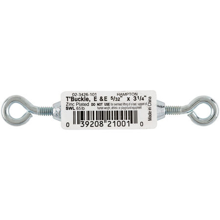 Hampton Zinc-Plated Aluminum/Steel Turnbuckle 65 lb