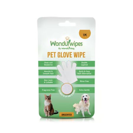 Wondurdog Wondurwipes White Unscented All Pets Glove Wipes 1.5 oz. 1 Pack