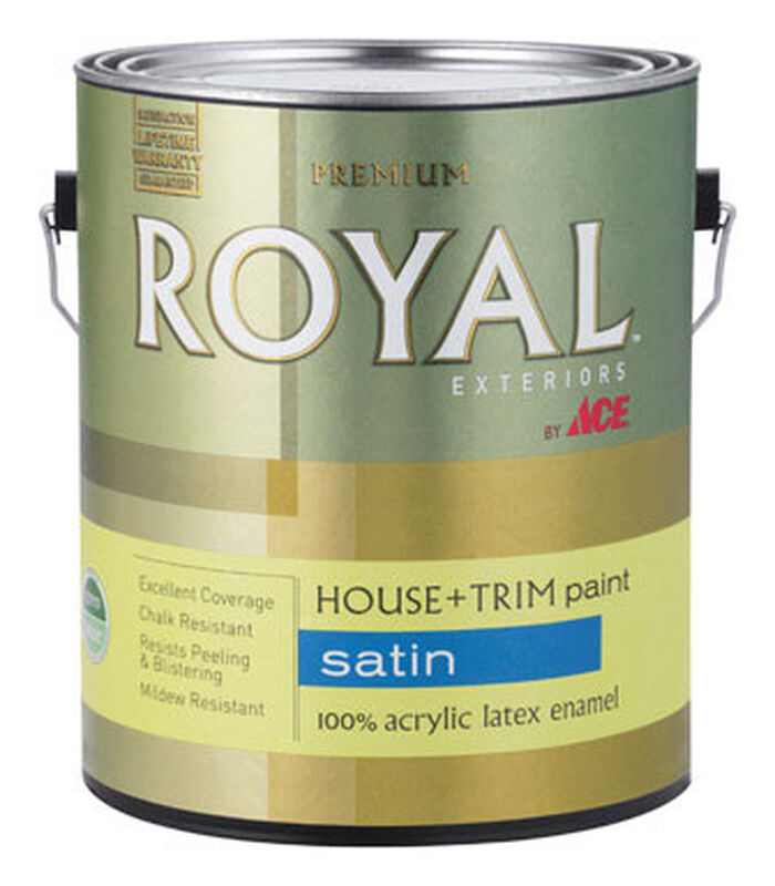 Ace Royal Acrylic Latex House & Trim Paint & Primer Satin Ace Royal Acrylic Latex House & Trim Paint & Primer Satin
