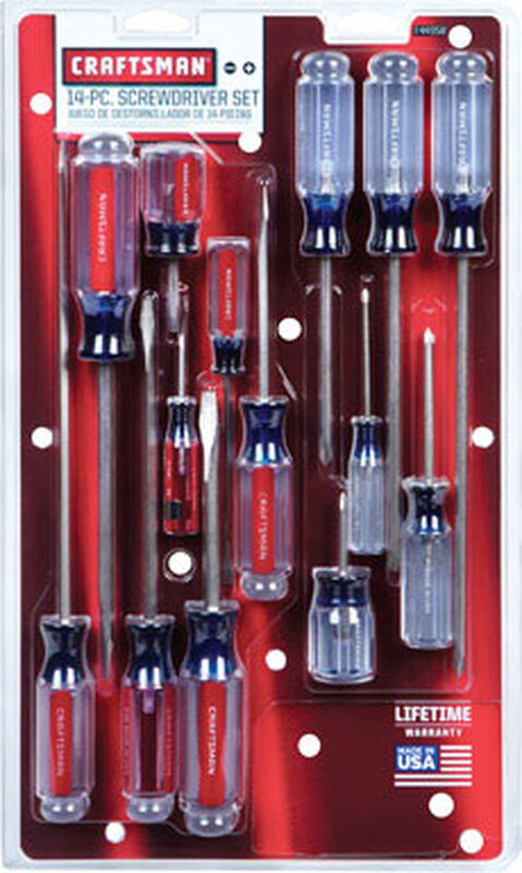 Craftsman 14 Piece Assorted Screwdriver Set Clear 1 Pc Stine