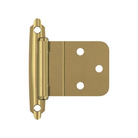 Amerock 2 in. W X 2-3/4 in. L Polished Brass Steel Self-Closing Hinge 2 pk