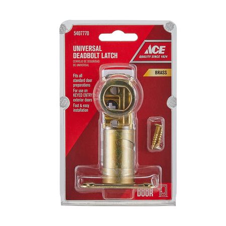 Ace Bright Brass Steel Deadbolt Latch 1 pk