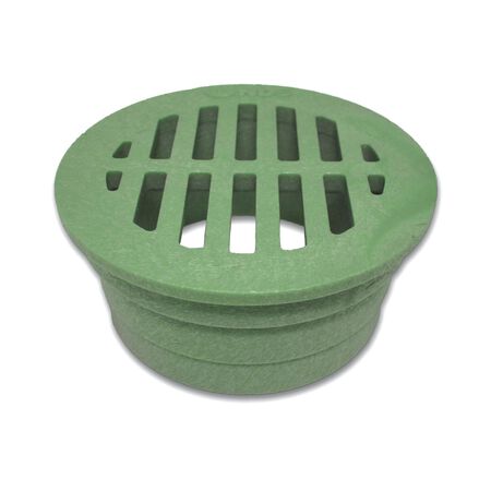 NDS 3 in. Green Round Polyethylene Drain Grate