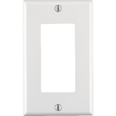 Leviton Decora White 1 gang Thermoset Plastic Decorator Wall Plate 1 pk