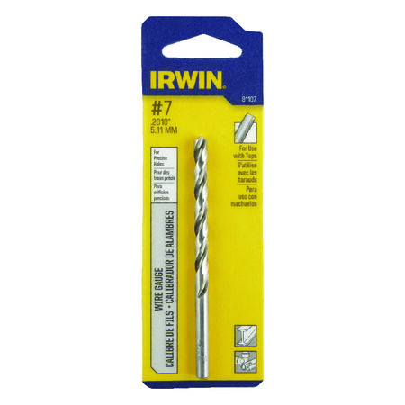 Irwin #7 X 3-5/8 in. L High Speed Steel Jobber Length Wire Gauge Bit 1 pk