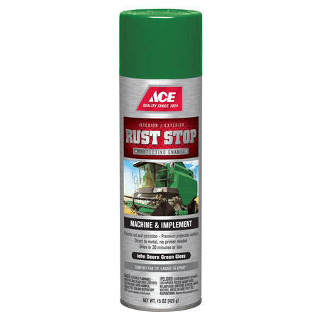 Ace Rust Stop Gloss John Deere Green Rust Prevention Paint 15 oz
