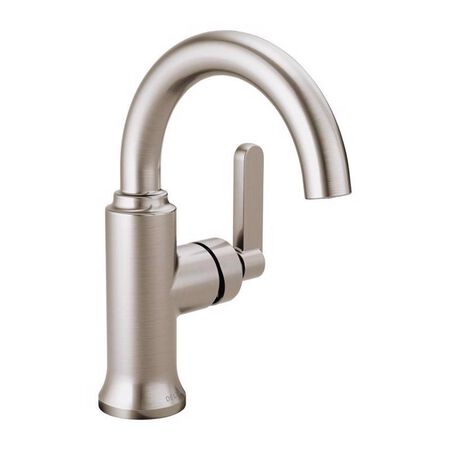 Delta Alux Brushed Nickel Pop-up Bathroom Sink Faucet 4 in.