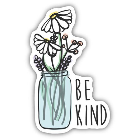 Sticker Northwest Be Kind Wildflower Jar