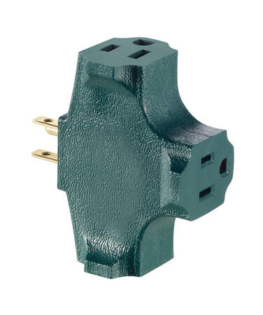Leviton Grounded 3 outlets Adapter 1 pk