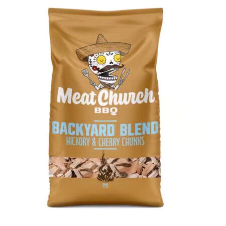 Meat Church Backyard Blend All Natural Hickory Cherry Wood Smoking Chunks 350 cu in