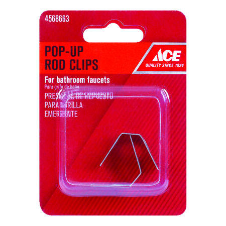 Ace 1/4 in. Chrome Stainless Steel Pop-Up Rod Clips
