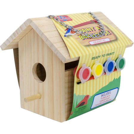 T.S. Shure Paint A Birdhouse Kit Brown 3 pc