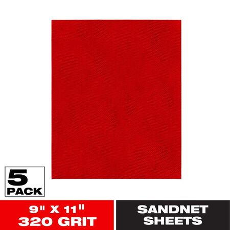 Diablo SandNet 9 in. L X 11 in. W 320 Grit Ceramic Blend All Purpose Sandpaper 5 pk