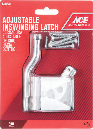 Ace 6.89 in. H X 5 in. W X 1.89 in. L Zinc-Plated Zinc Adjustable Inswing Gate Latch