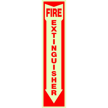 Hillman English White Fire Extinguisher Decal 18 in. H X 4 in. W