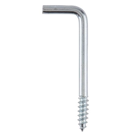 Ace Small Zinc-Plated Silver Steel 1.375 in. L Square Bend Screw Hook 10 lb 10 pk