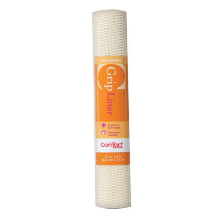 Con-Tact Grip 5 ft. L X 12 in. W Almond Non-Adhesive Shelf Liner