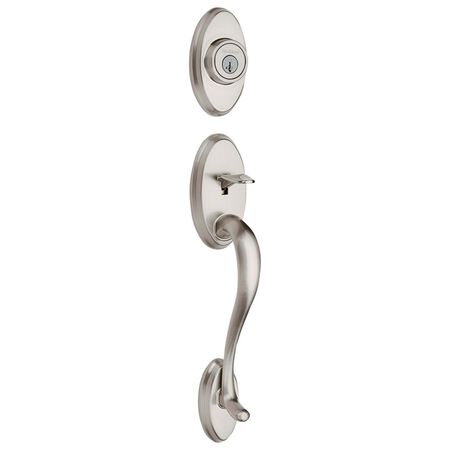 Kwikset SmartKey Shelburne Satin Nickel Handleset Right or Left Handed