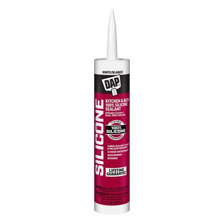 DAP White Silicone Kitchen and Bath Sealant 10.1 oz