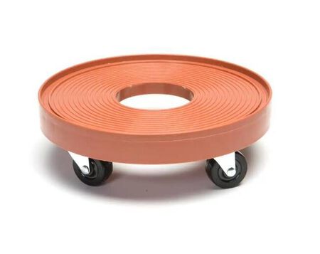 Devault 12 in. Terra Cotta Plant Dolly With Center Hole