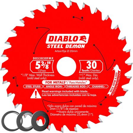 Diablo Steel Demon 5-3/8 in. D X 20 mm TiCo Hi-Density Carbide Metal Saw Blade 30 teeth 1 pk