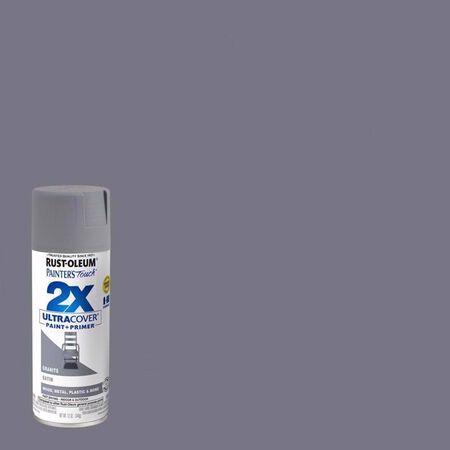 Rust-Oleum Painters Touch 2X Ultra Cover Satin Granite Paint+Primer Spray Paint 12 oz