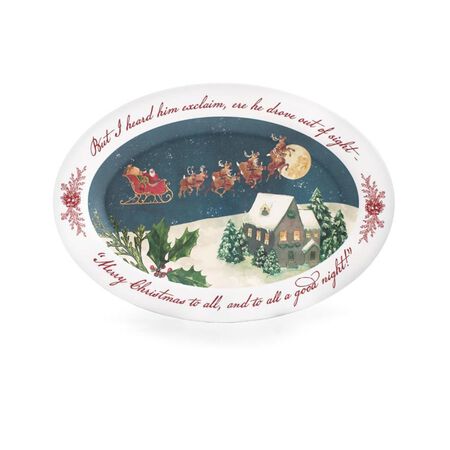 Burton and Burton Night Before Chrismas slejgh Platter
