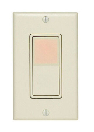 Leviton Decora Illuminated 15 amps Rocker Switch Light Almond 1 pk