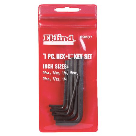 Eklind Hex-L 5/64 to 1/4 in. SAE Short Arm Hex L-Key Set 7 pc