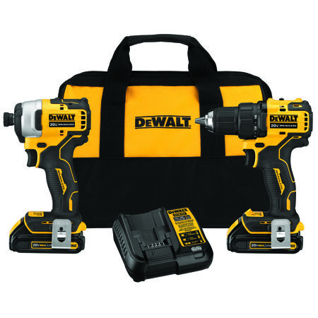 DEWALT 20V MAX Cordless Brushless 2 Tool Compact Drill and Impact Driver Kit