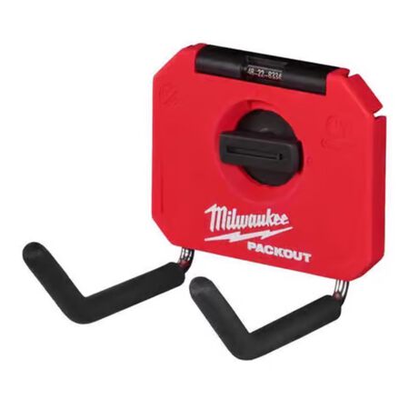 Milwaukee Packout Small Black/Red Plastic 4 in. L Straight Hook 1 pk