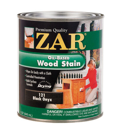 ZAR Semi-Transparent Oil-Based Wood Stain Black Onyx Tintable 1 qt.