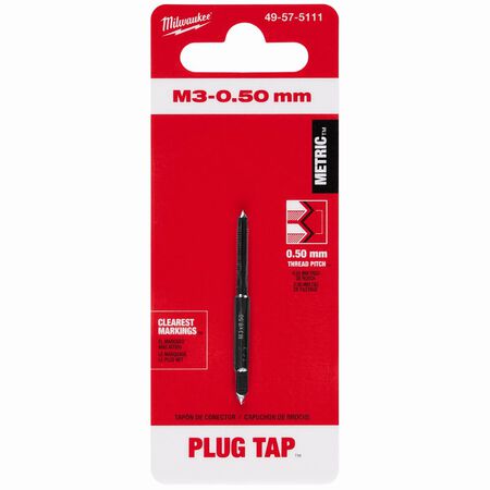 Milwaukee Metric M3x0.5 mm Straight Flute Plug Tap
