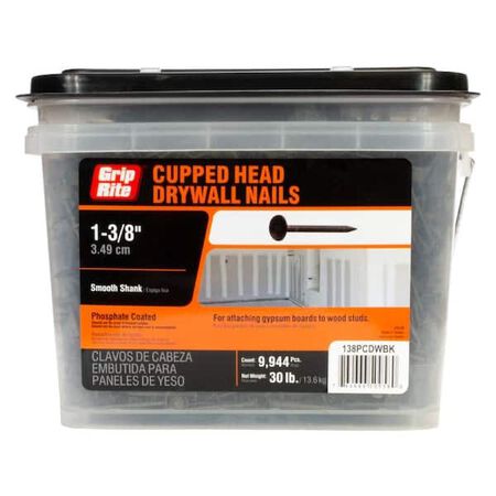 Grip-Rite Nail Drywall 1-3/8" Pail 30 lb.