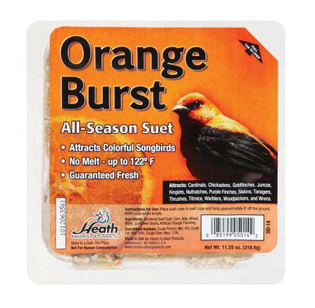 Heath Orange Burst Songbird Suet Beef Suet 11.25 oz.
