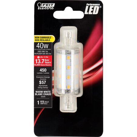 Feit Electric Performance Led R7S R7 Led Bulb Warm White 40 Watt Equivalence 1 Pack