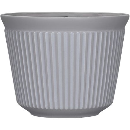 L&G 9.33 in. H X 12 in. W X 12 in. D X 12 in. D Polyresin Finola Planter Cement