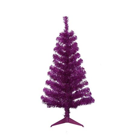 Giftwares 3 ft. Full Tinsel Pink Christmas Tree